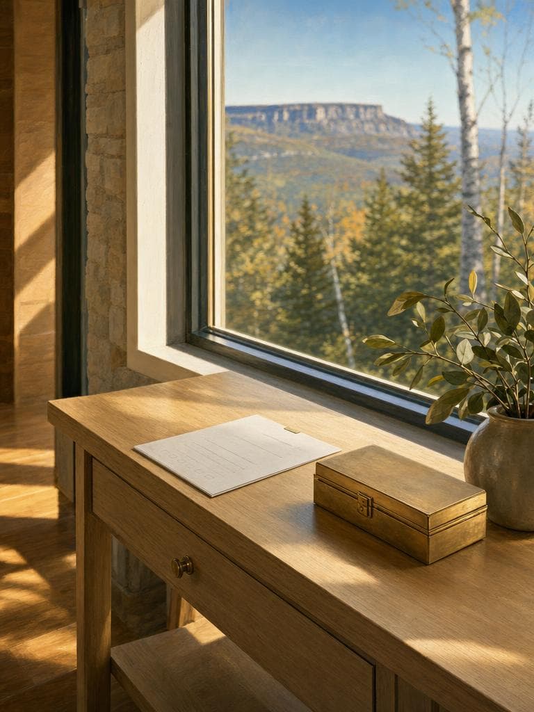 A prepared cleaning checklist at a mountain property